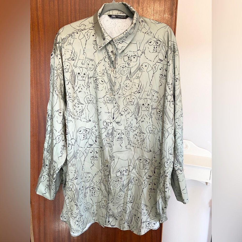 Zara Oversized Doggies Blouse